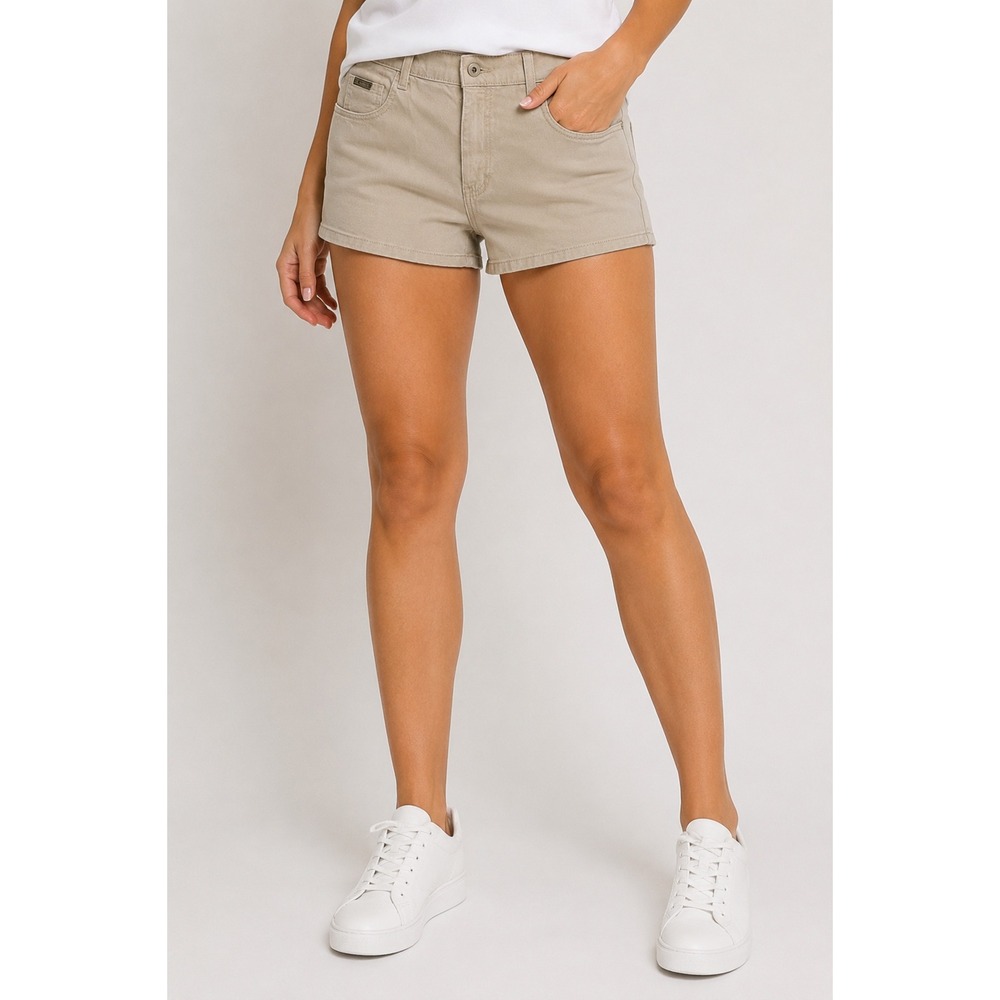 Calvin Klein Khakis Women Short Shorts Oyster Beige Cotton Blend Size‎ 11 NWT